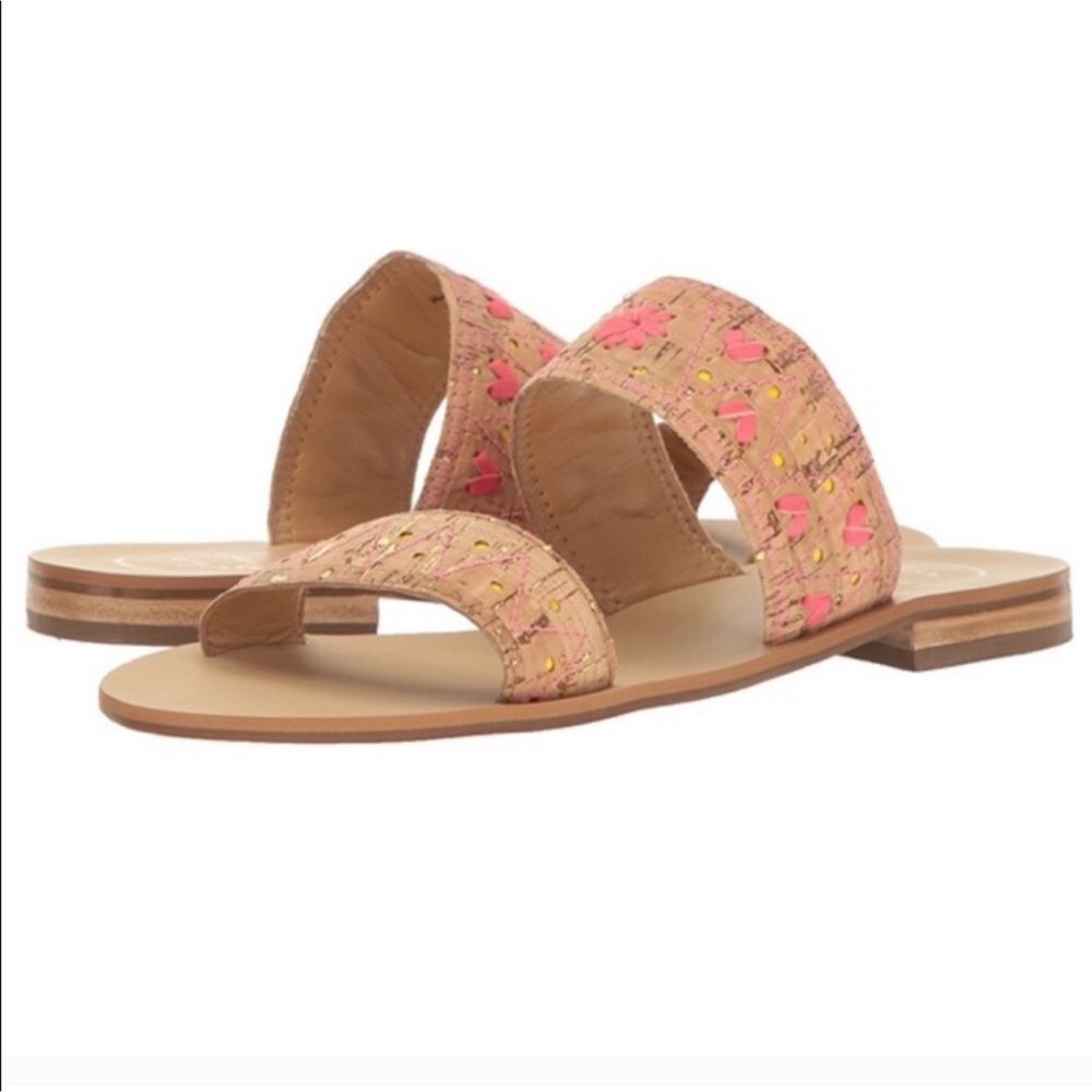 Jack Rogers Pink and Tan Sandals